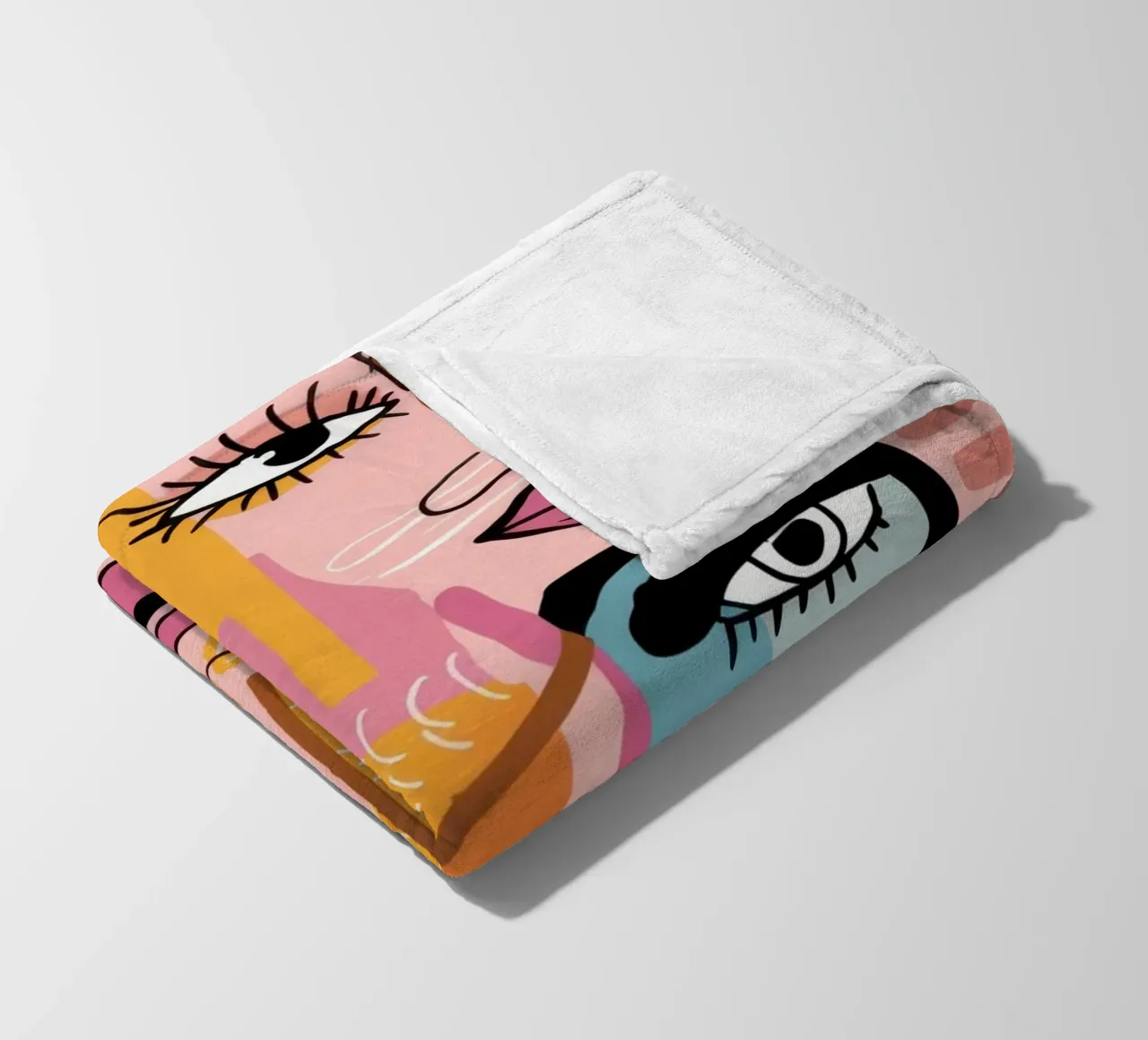 Gefragmenteerd gezicht Symfonie fleecedeken van Bring Haven