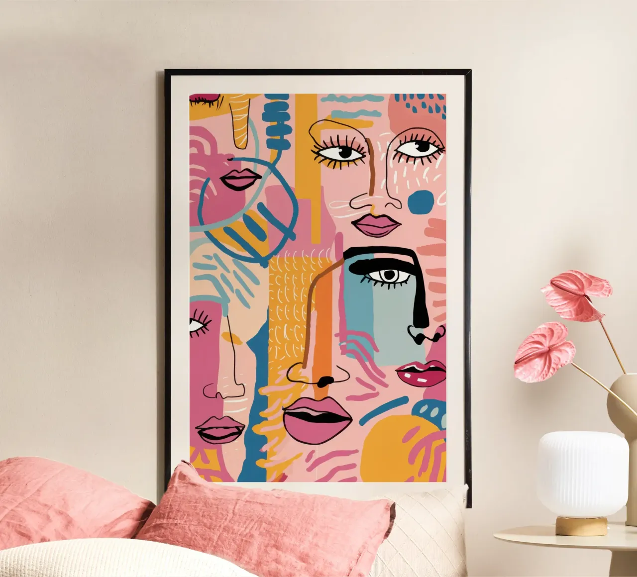 Gefragmenteerd gezicht Symfonie hahnemühle van Bring Haven