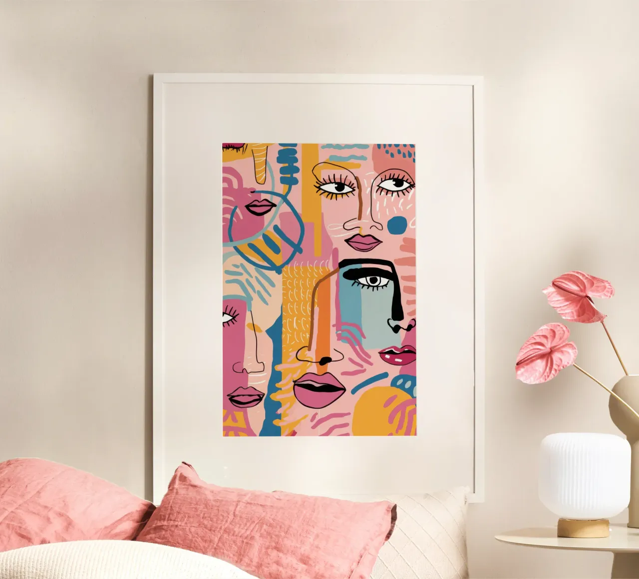 Gefragmenteerd gezicht Symfonie hahnemühle van Bring Haven