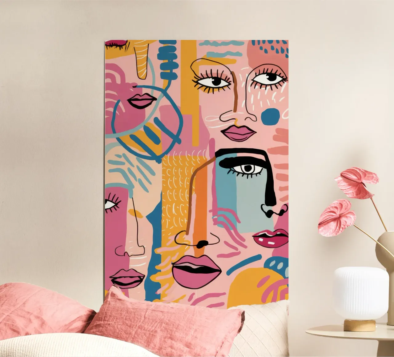 Gefragmenteerd gezicht Symfonie hahnemühle van Bring Haven