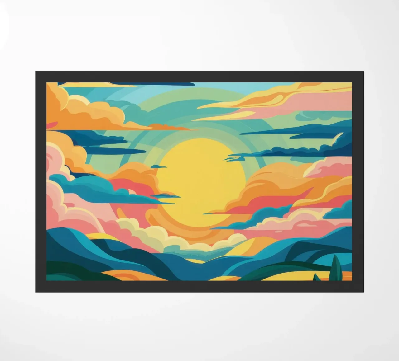 Impasto Sunset Dream doormat by Prism Ritual