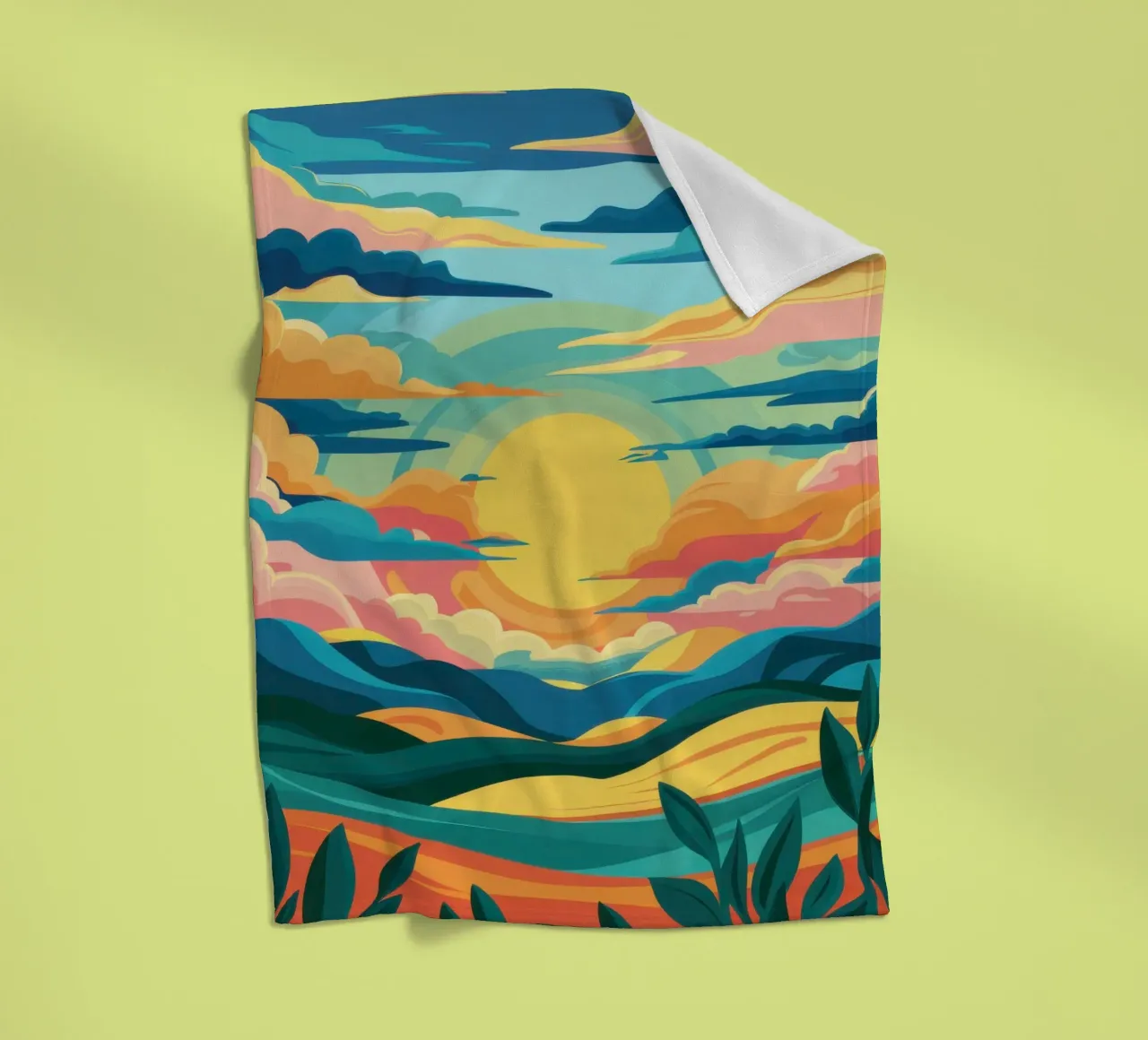 Impasto Sunset Dream manta de franela de Prism Ritual
