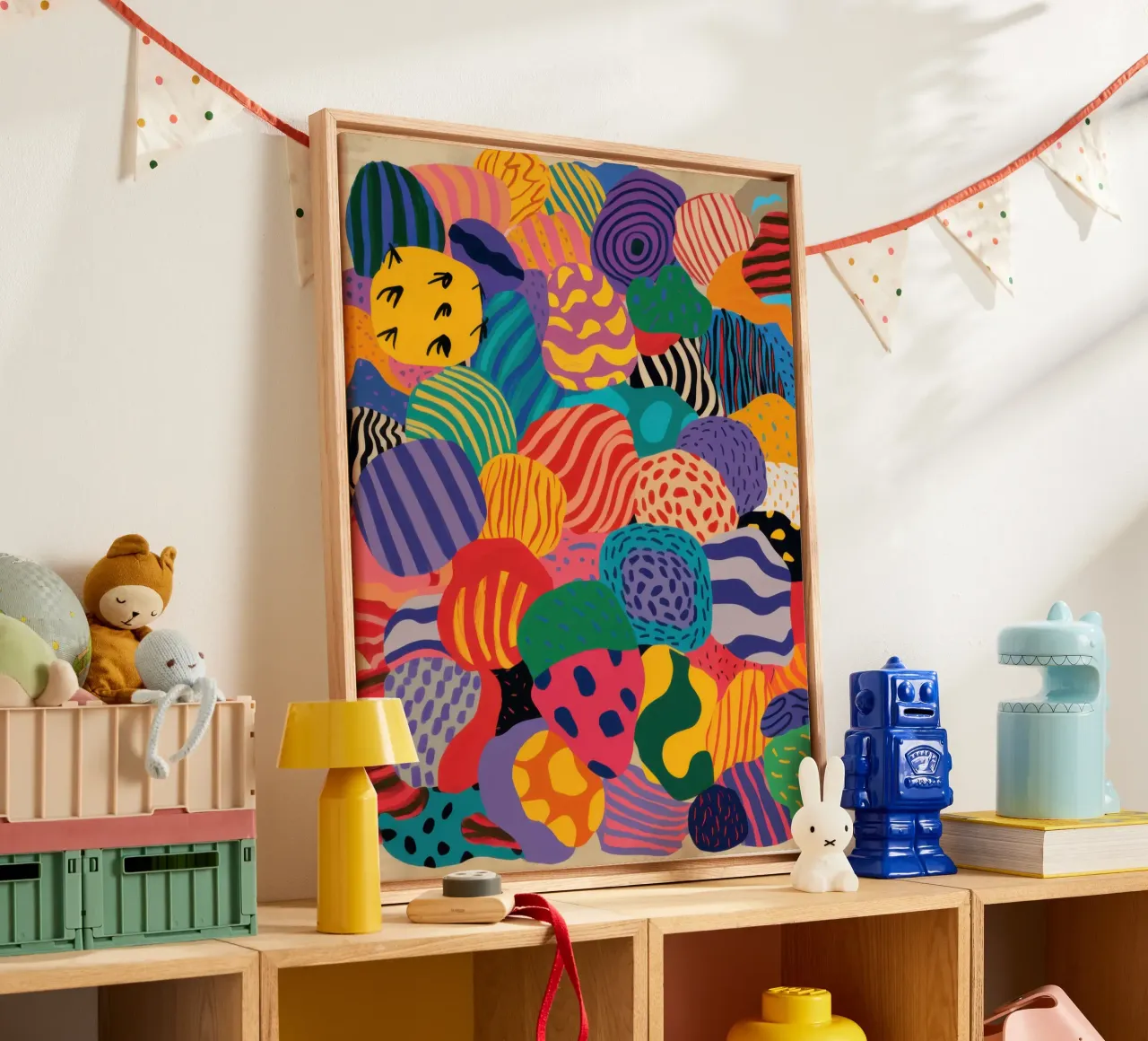 Levendig Abstract Weefsel canvas van Solar Paint