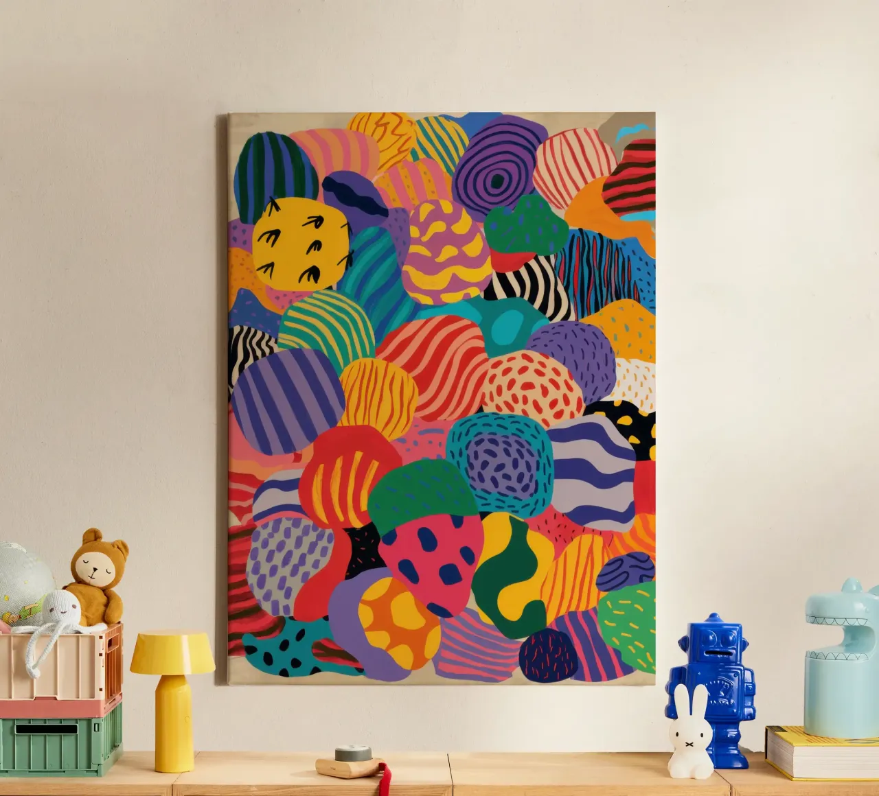 Levendig Abstract Weefsel canvas van Solar Paint