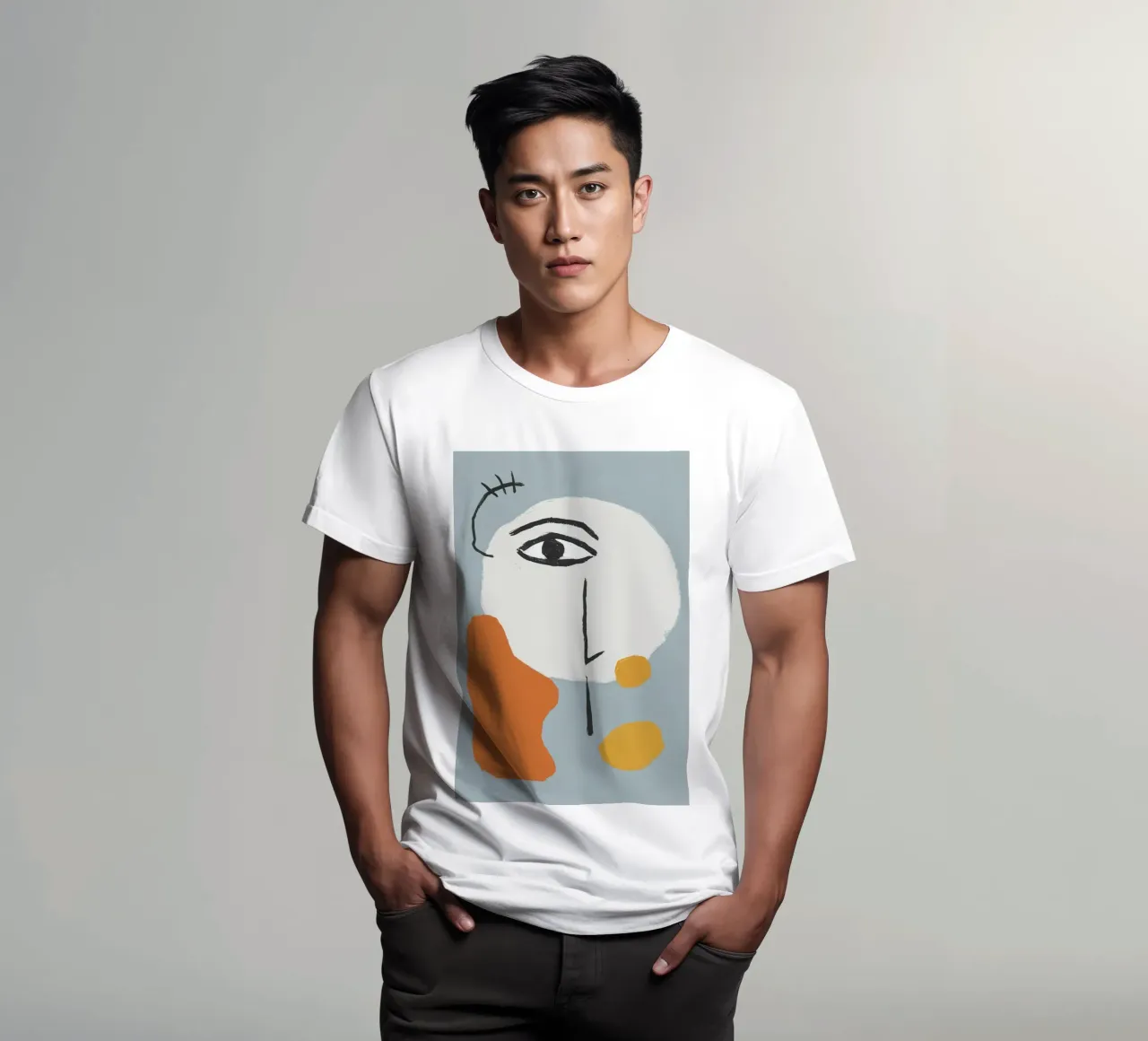 Minimalist Visage Harmony t-shirt by Veil Maya
