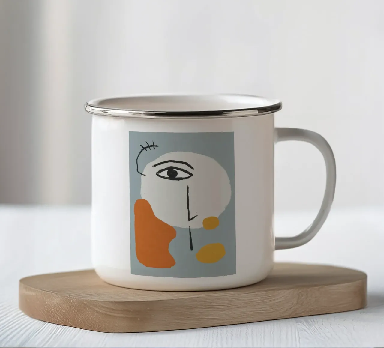 Armonia visiva minimalista tazza in smalto da Veil Maya