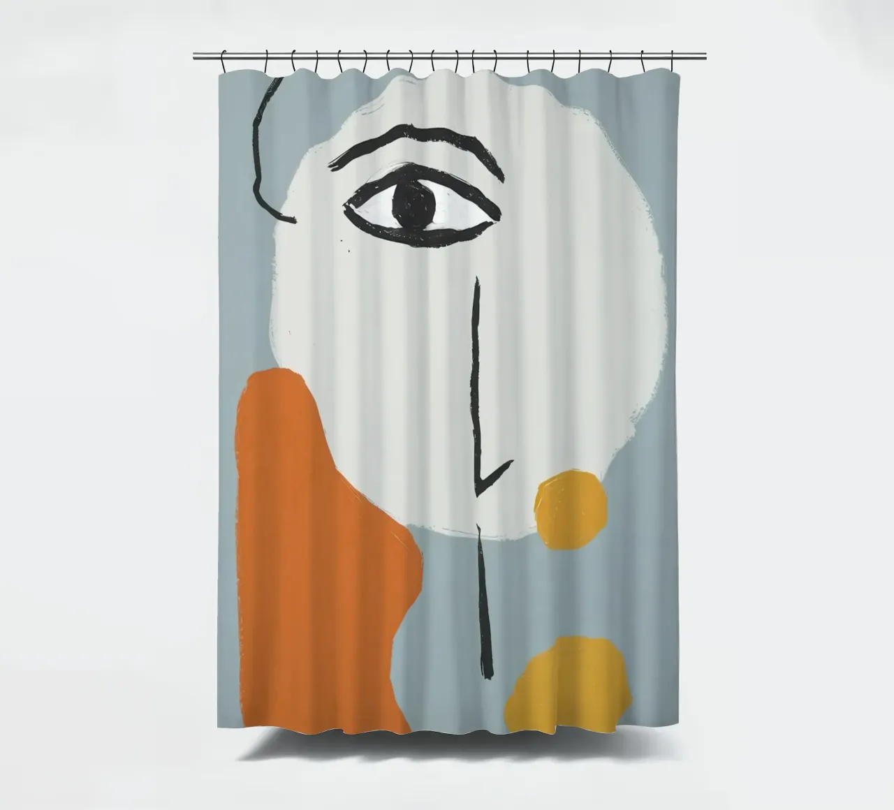 Minimalist Visage Harmony shower curtain by Veil Maya