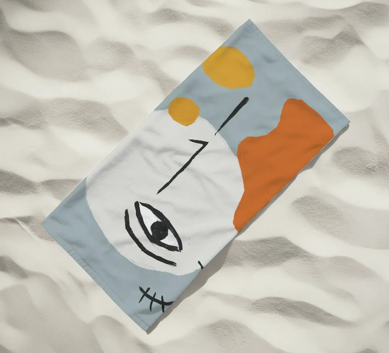 Visage Minimaliste Harmonie serviette de plage de Veil Maya