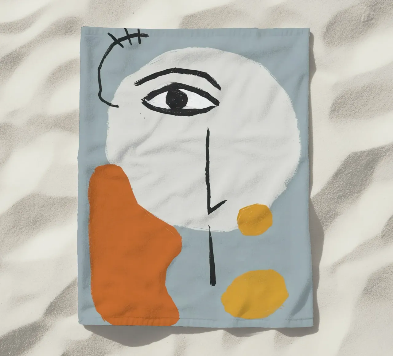 Visage Minimaliste Harmonie serviette de plage de Veil Maya