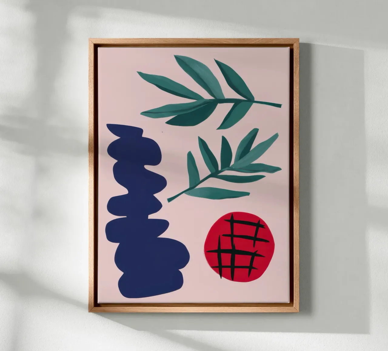 Koraal Botanisch Evenwicht canvas van Prism Ritual