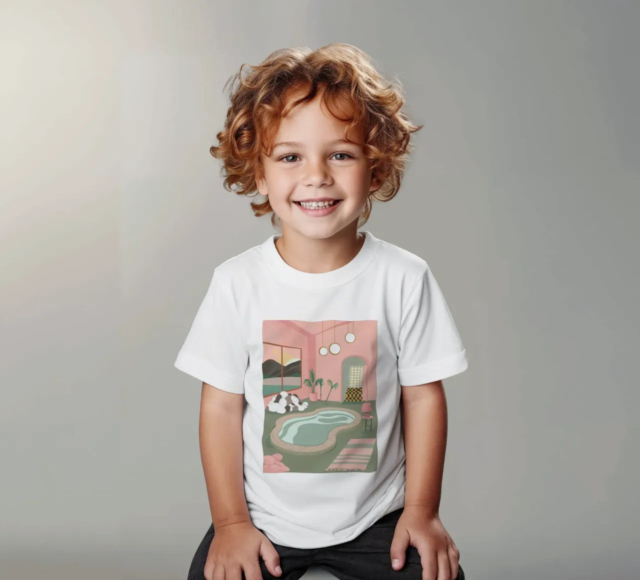 Oasi interna serena t-shirt bambini da Veil Maya