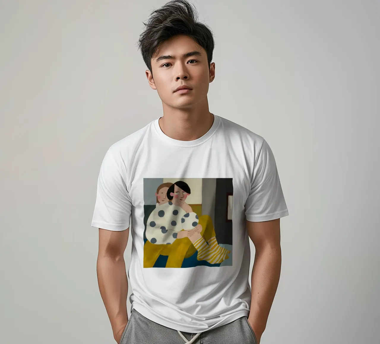 Abbraccio a pois t-shirt da Solar Paint
