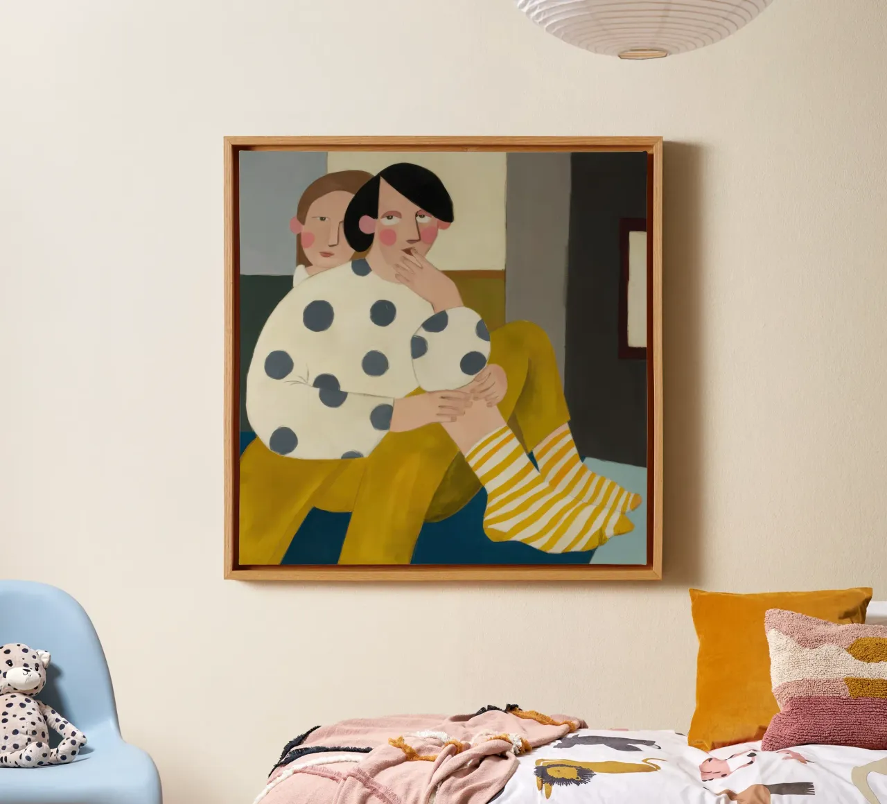 Abbraccio a pois tela da Solar Paint