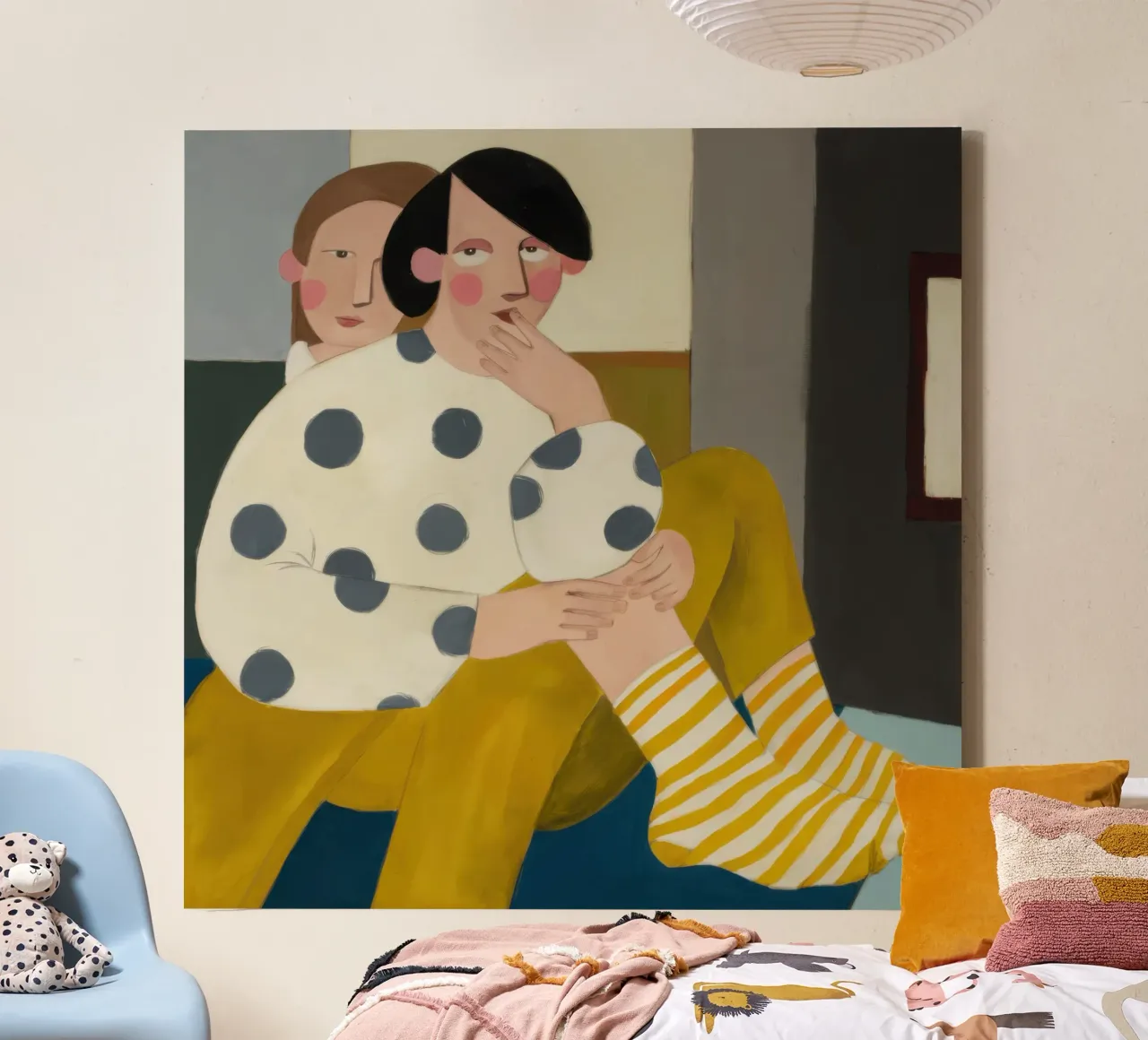 Abbraccio a pois tela da Solar Paint