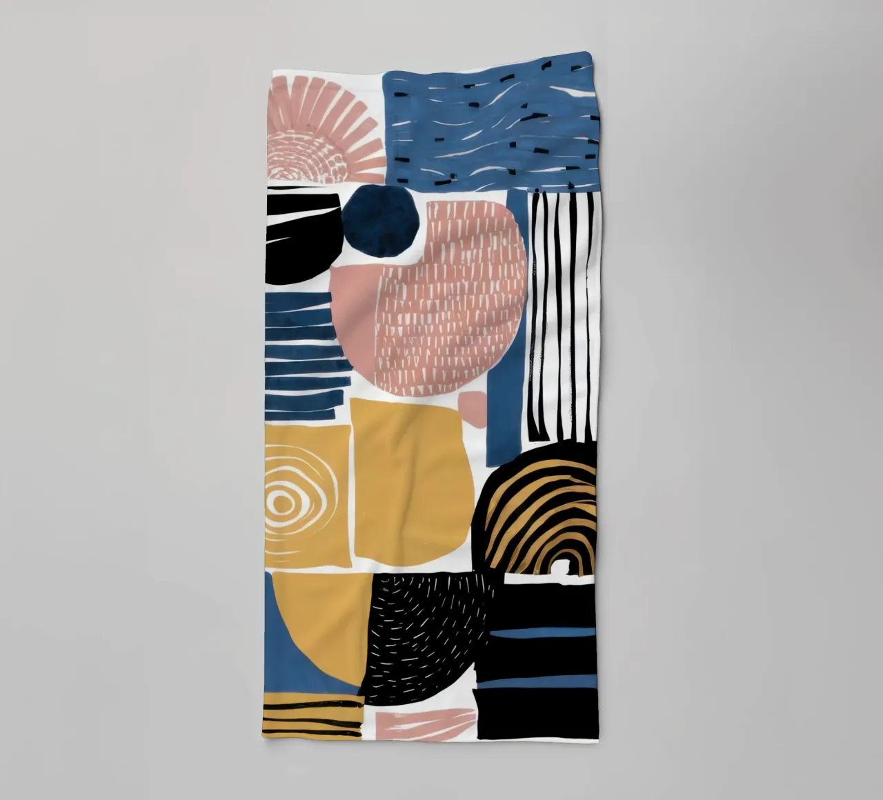 Abstract raster met structuur badhanddoek van Bring Haven