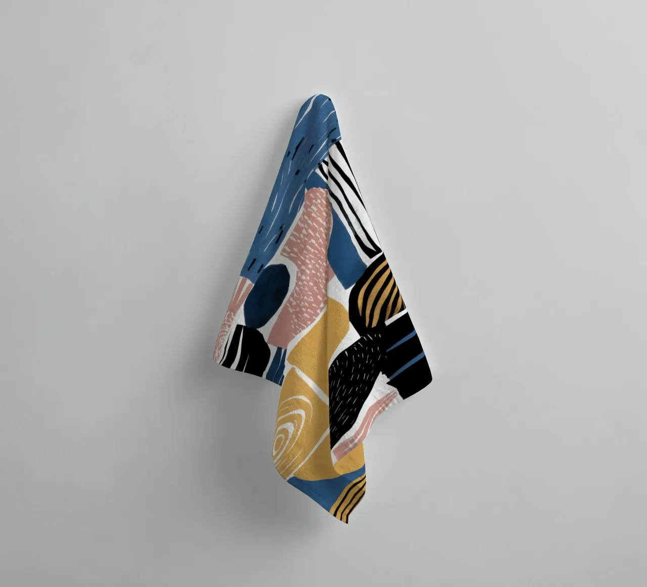 Abstract raster met structuur badhanddoek van Bring Haven