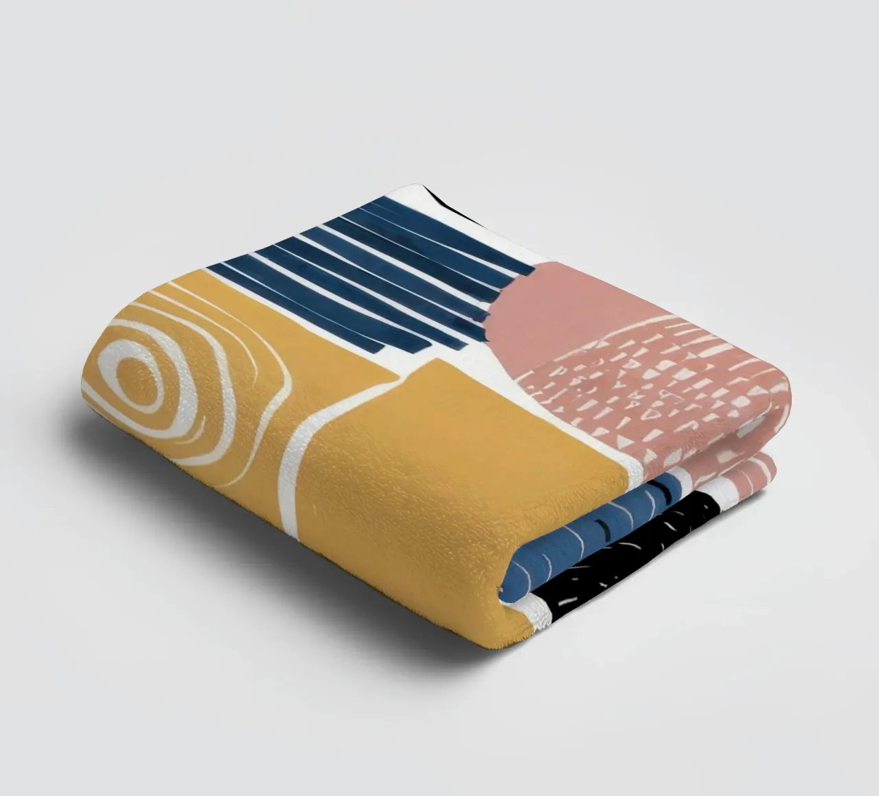 Abstract raster met structuur badhanddoek van Bring Haven