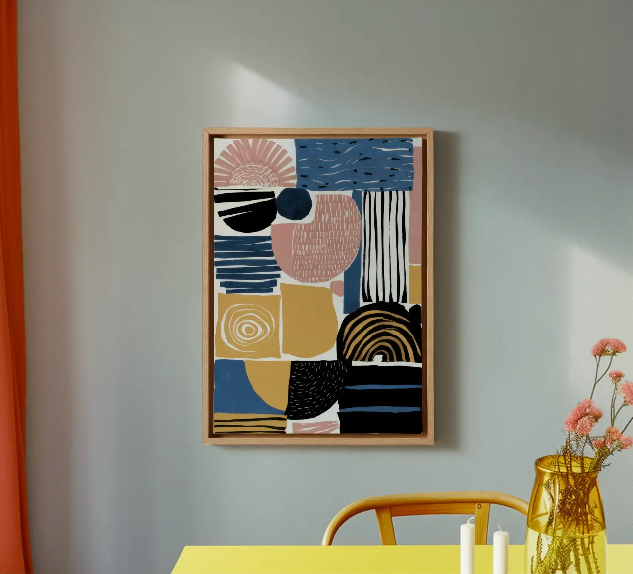 Texturiertes abstraktes Raster Leinwand von Bring Haven