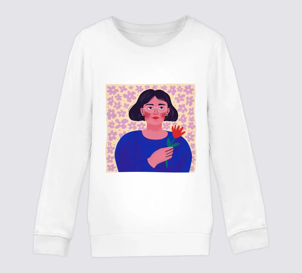 Zachte tulp blik kinder sweatshirt van Veil Maya