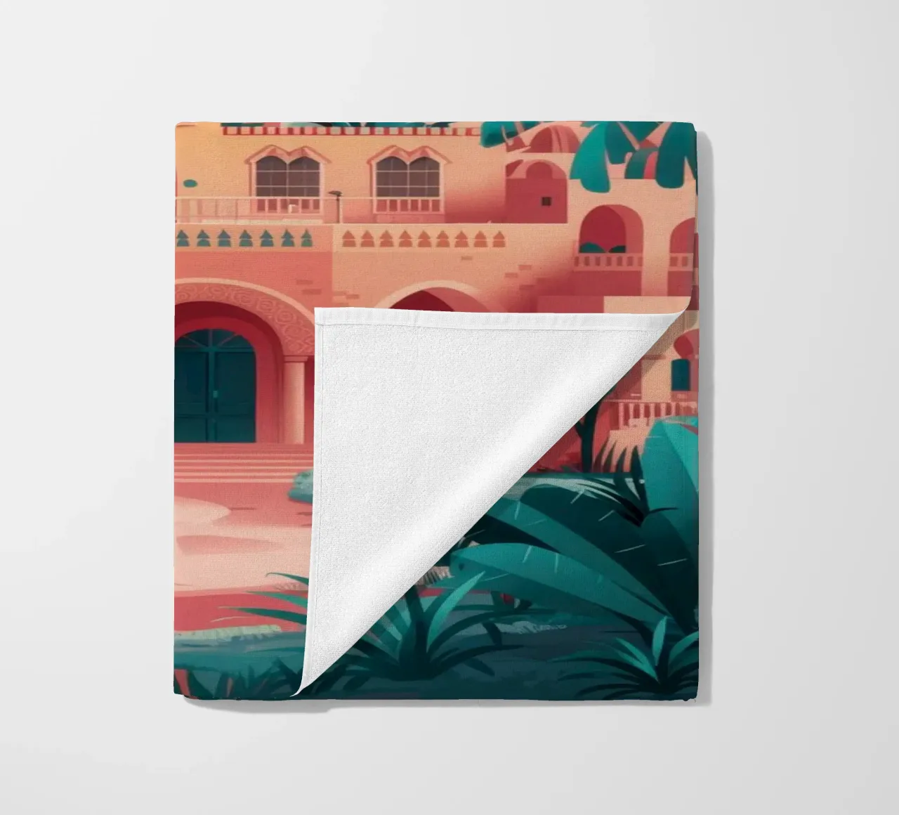 Ville de collines en terre cuite serviette de plage de Prism Ritual