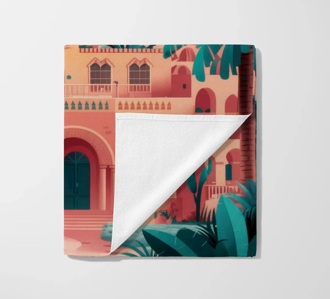 Ville de collines en terre cuite serviette de plage de Prism Ritual