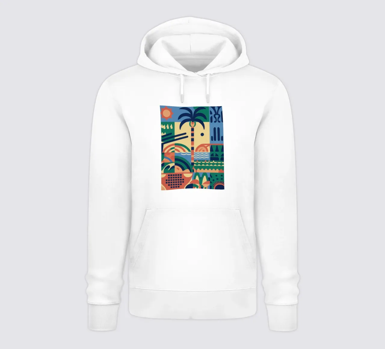 Ritmo geometrico tropicale felpa con cappuccio da Prism Ritual