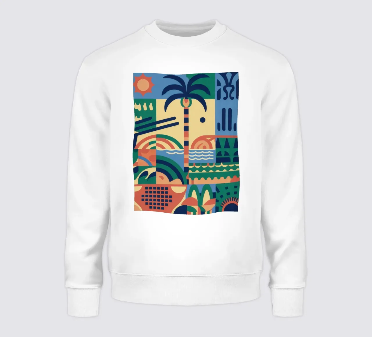 Ritmo geometrico tropicale felpa da Prism Ritual