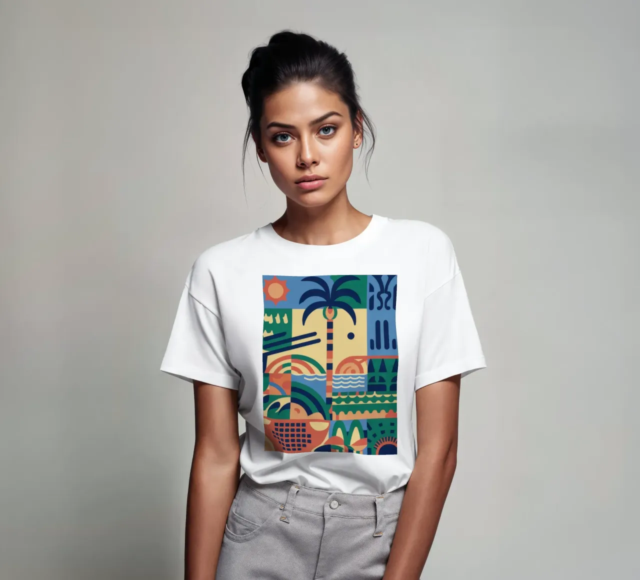 Ritmo geometrico tropicale t-shirt da Prism Ritual