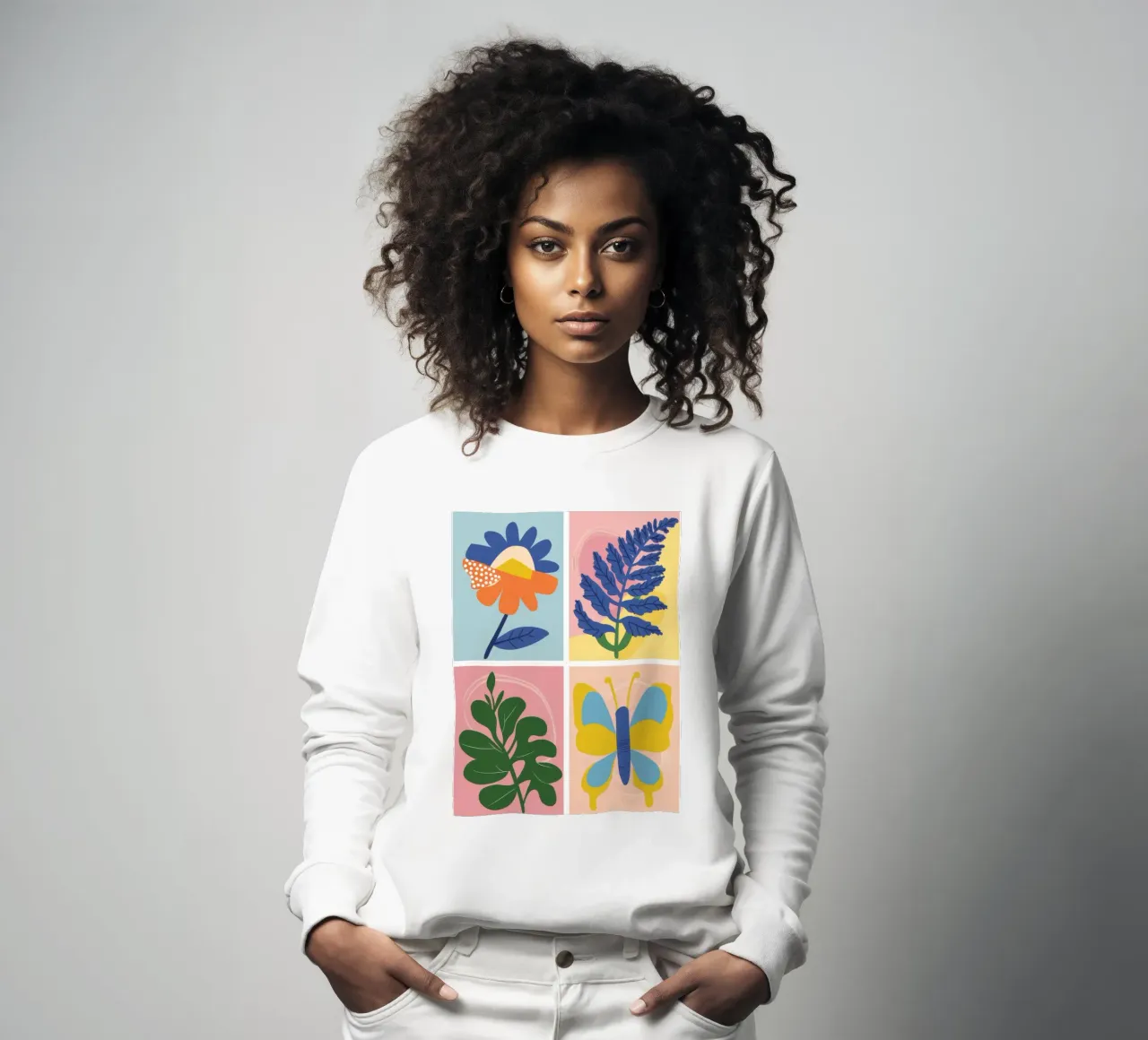 Griglia di studio botanico felpa da Solar Paint