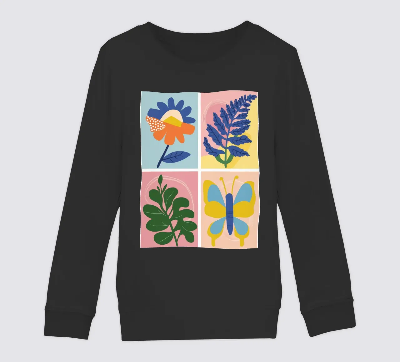 Griglia di studio botanico felpa bambino da Solar Paint