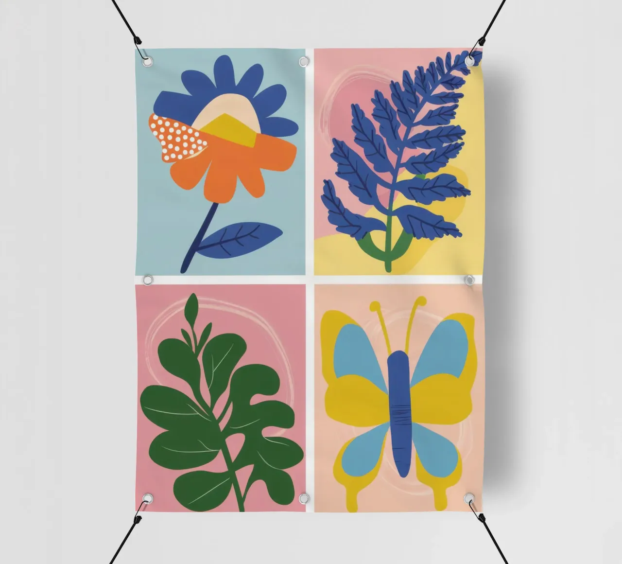 Griglia di studio botanico telo in pvc da Solar Paint