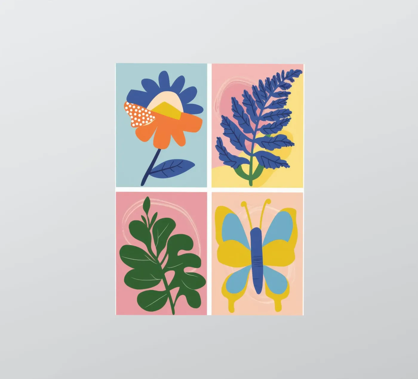 Botanical Study Grid sticker by Solar Paint