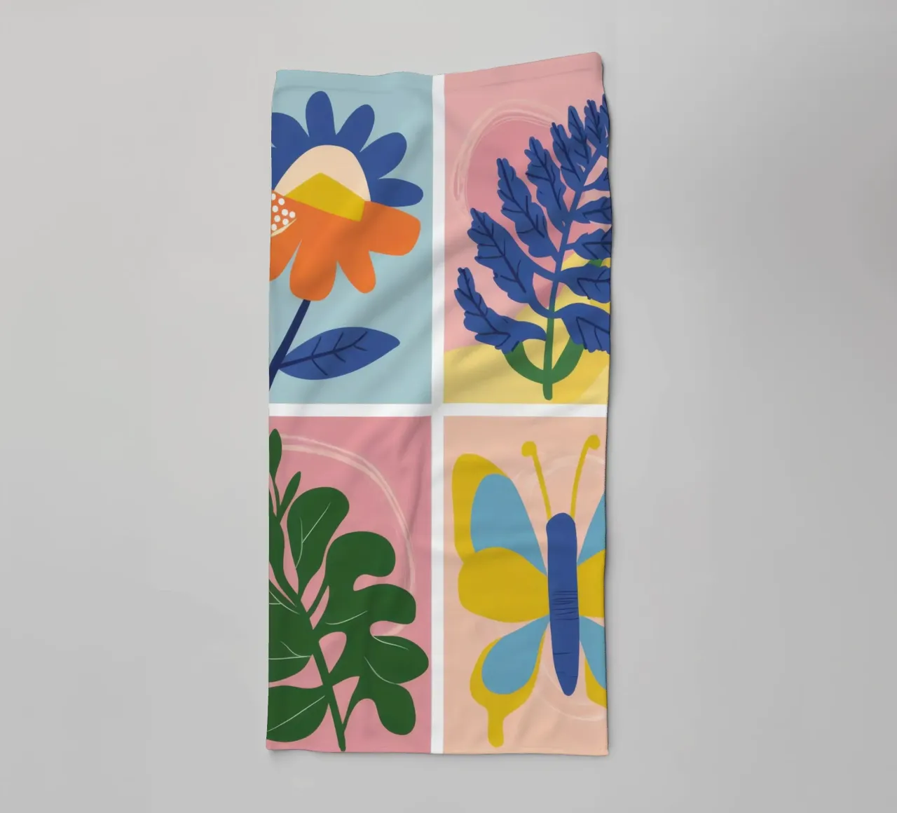 Griglia di studio botanico asciugamano da bagno da Solar Paint