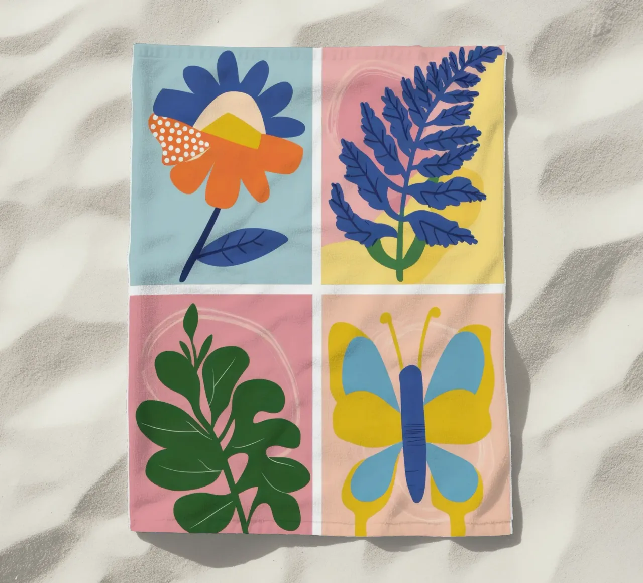 Griglia di studio botanico telo mare da Solar Paint