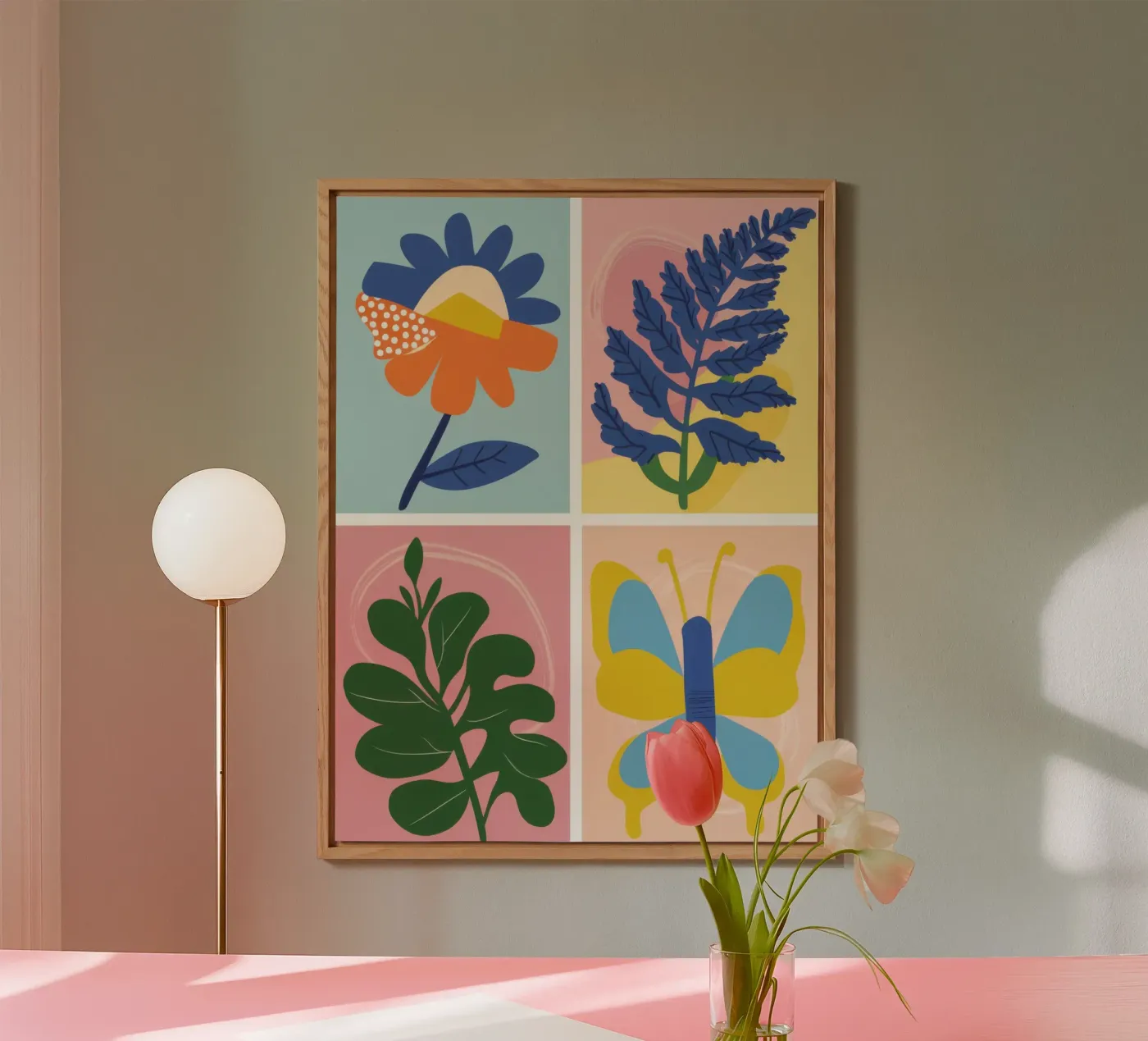 Botanical Study Grid forex plate by Solar Paint