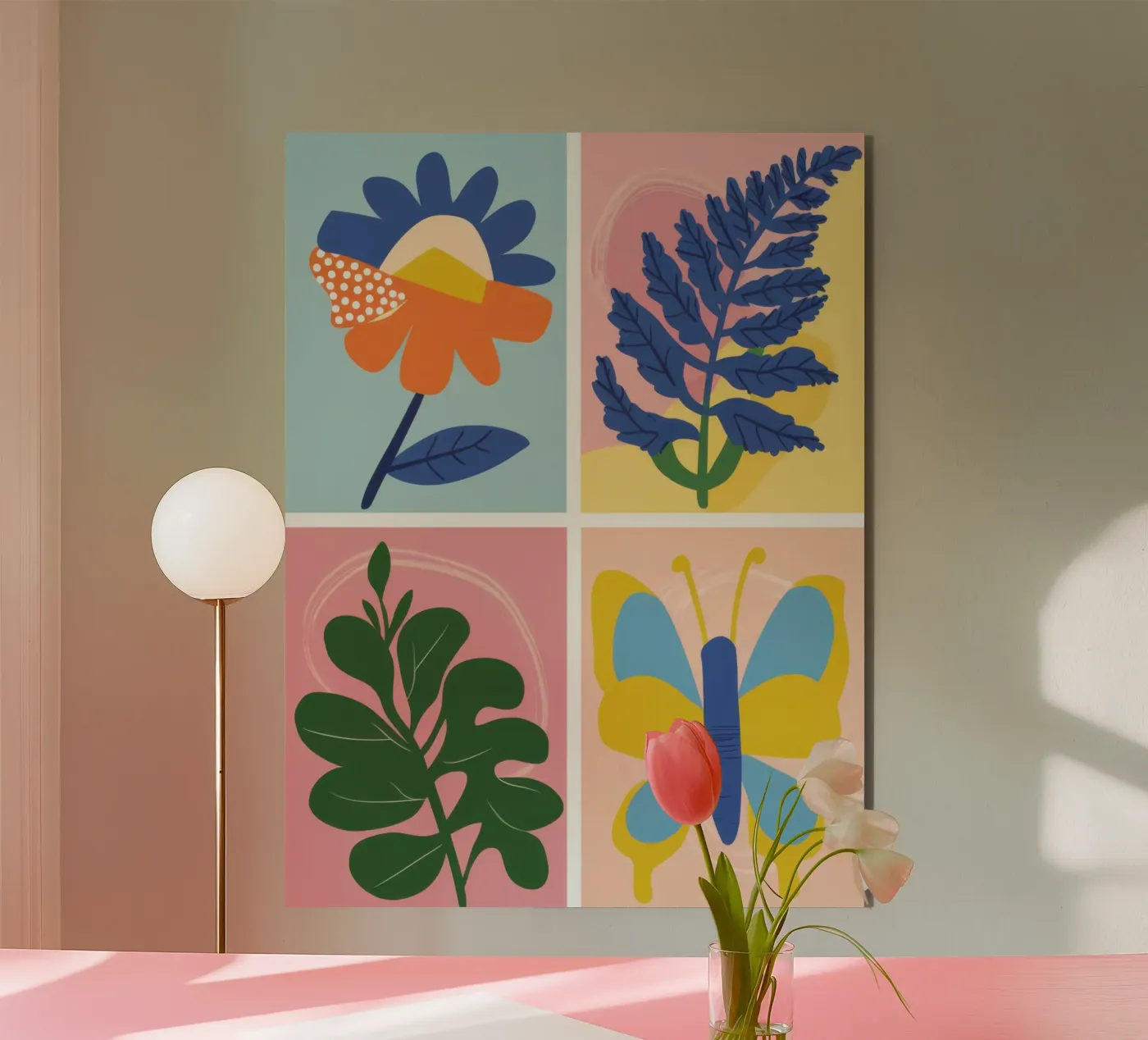 Botanical Study Grid forex plate by Solar Paint