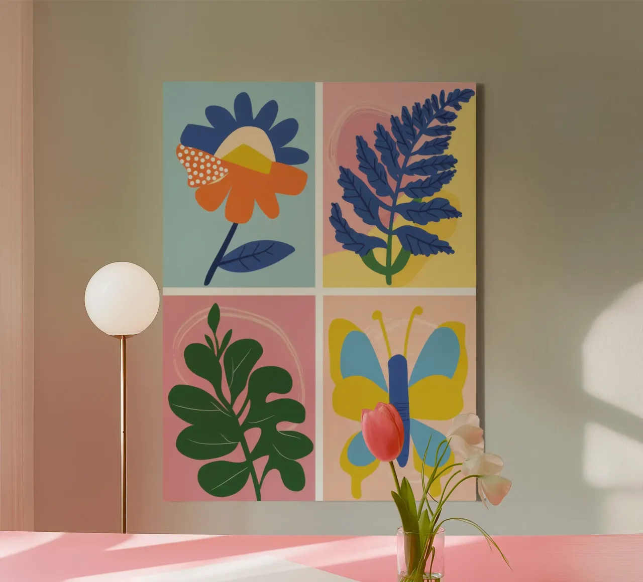 Griglia di studio botanico tela da Solar Paint