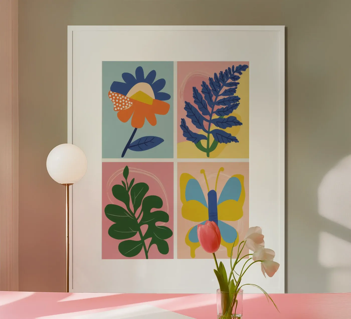 Botanical Study Grid poster by Solar Paint
