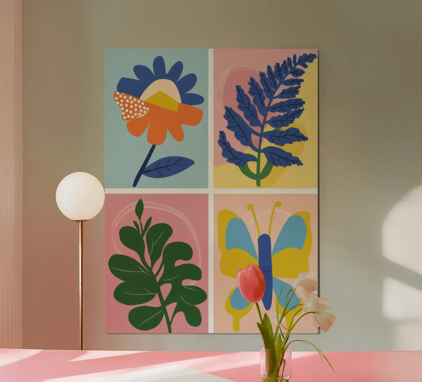 Botanical Study Grid poster by Solar Paint