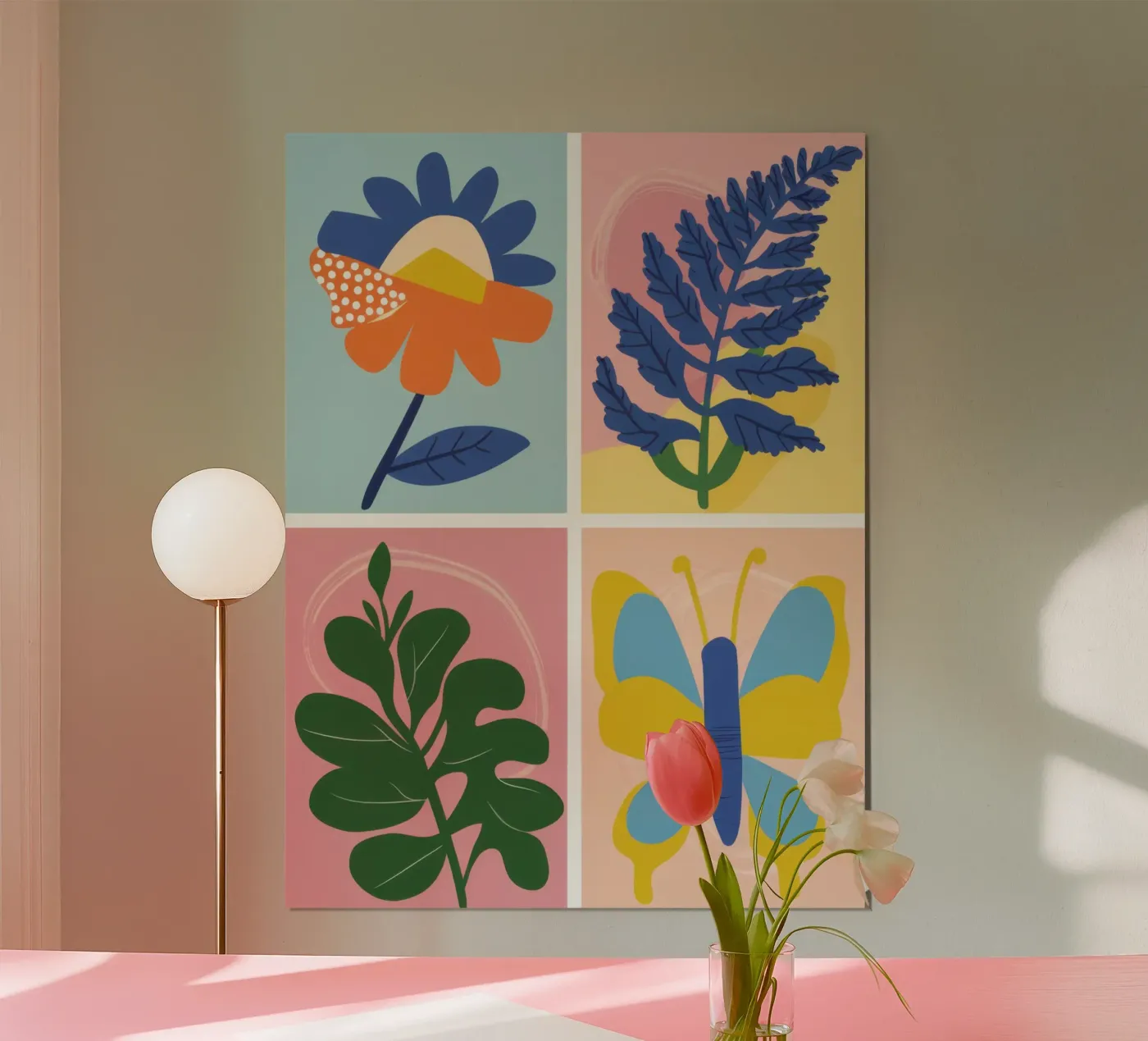 Botanical Study Grid poster by Solar Paint