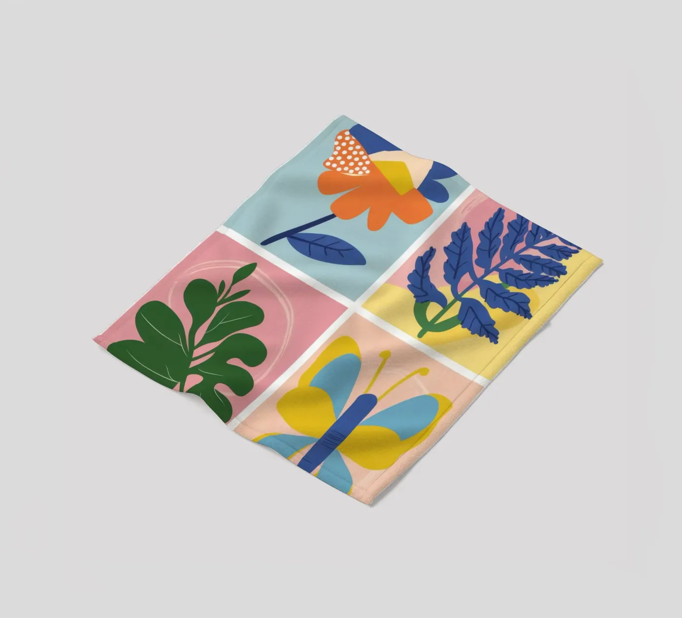 Botanical Study Grid Fleecedecke von Solar Paint