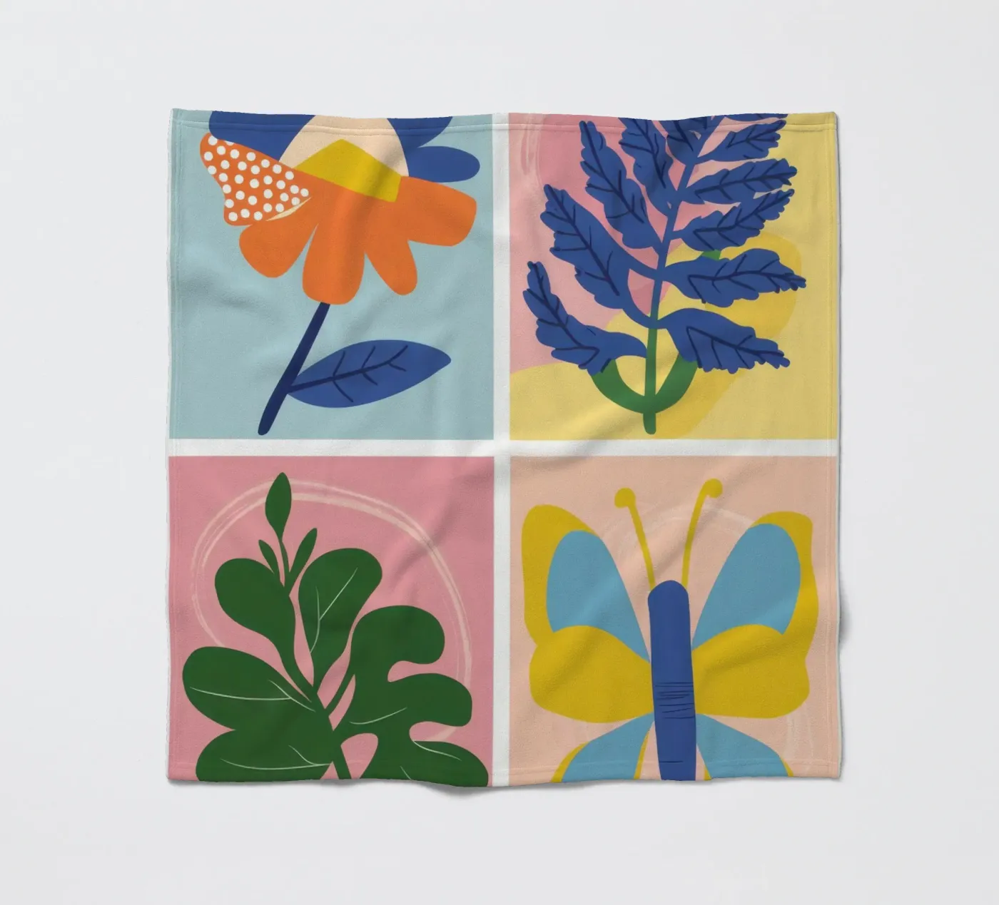 Botanical Study Grid Fleecedecke von Solar Paint