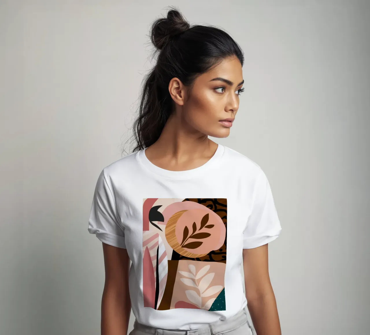 Blush Botanical Stillness t-shirt da Bring Haven