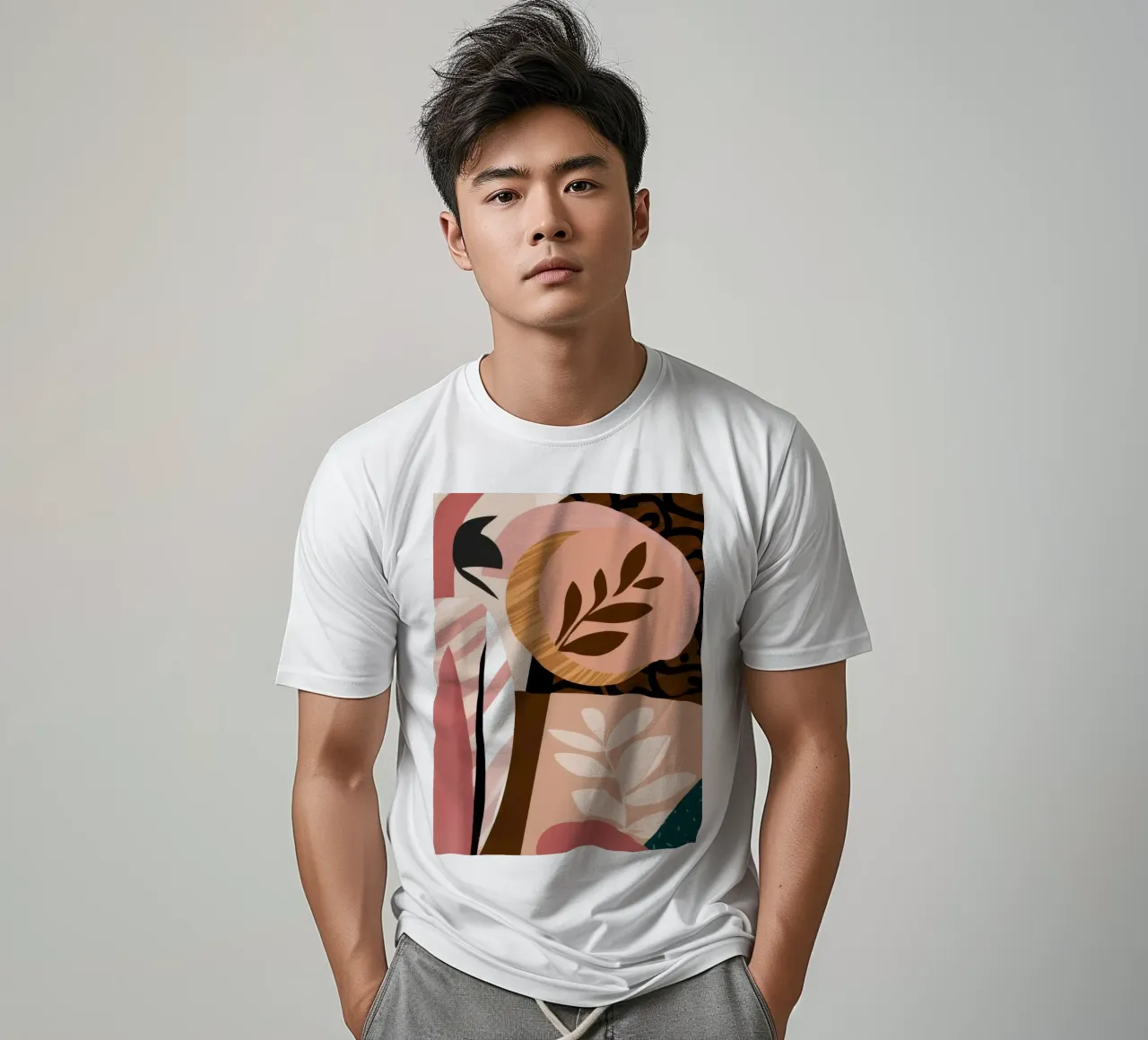 Blush Botanical Stillness t-shirt da Bring Haven