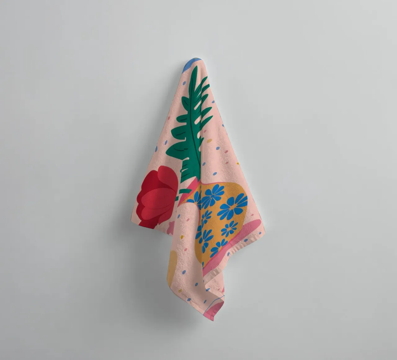 Festive Floral Vase towel by Veil Maya