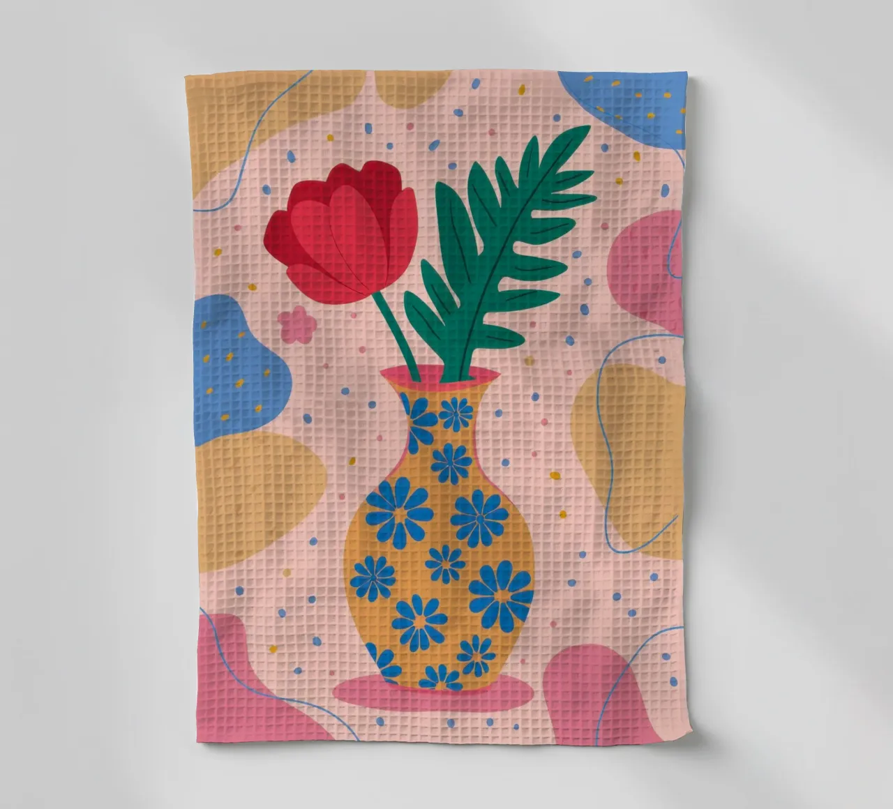 Festliche Blumenvase Geschirrtuch von Veil Maya