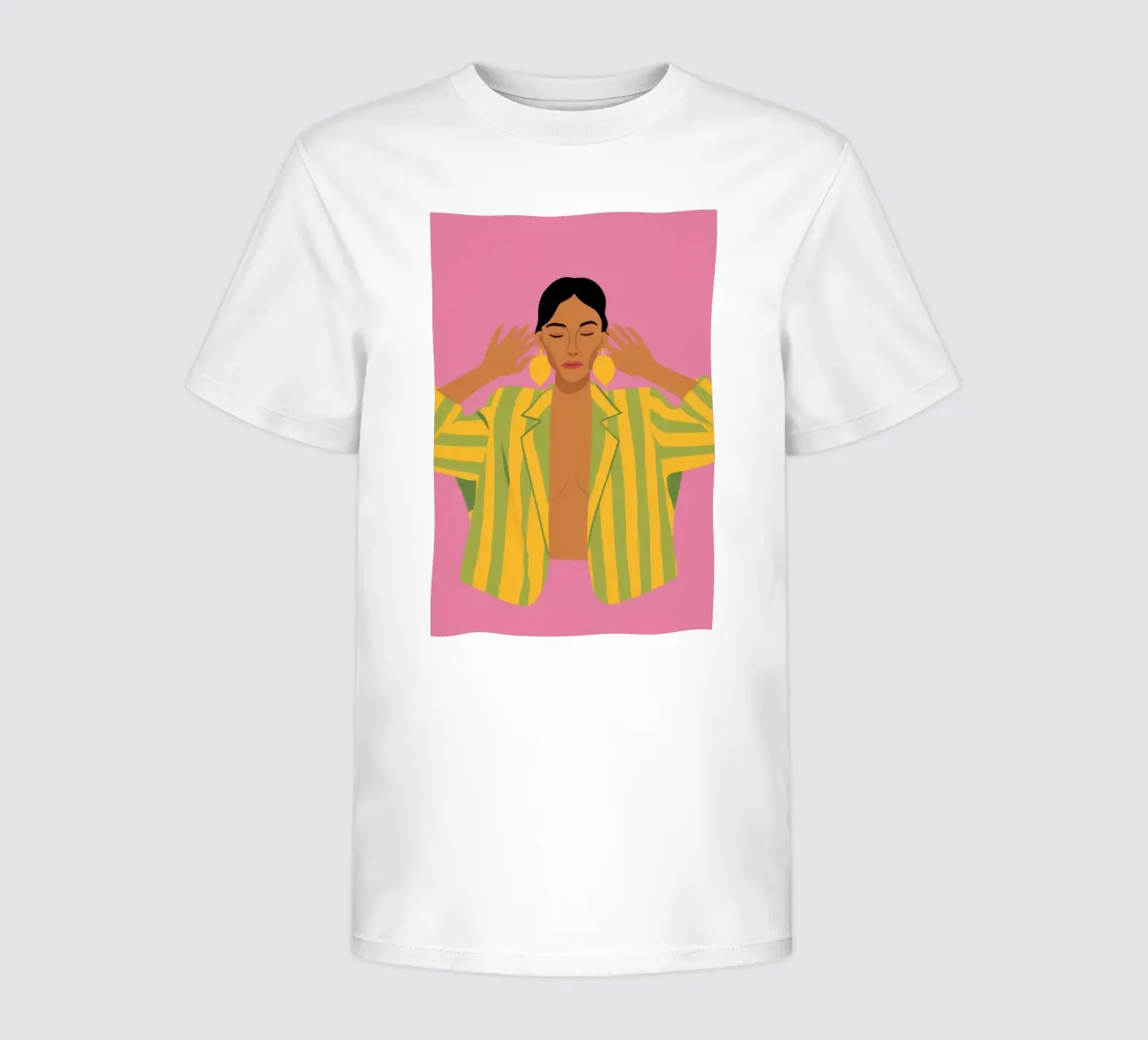 Saffron Striped Serenity kids t-shirt by Prism Ritual