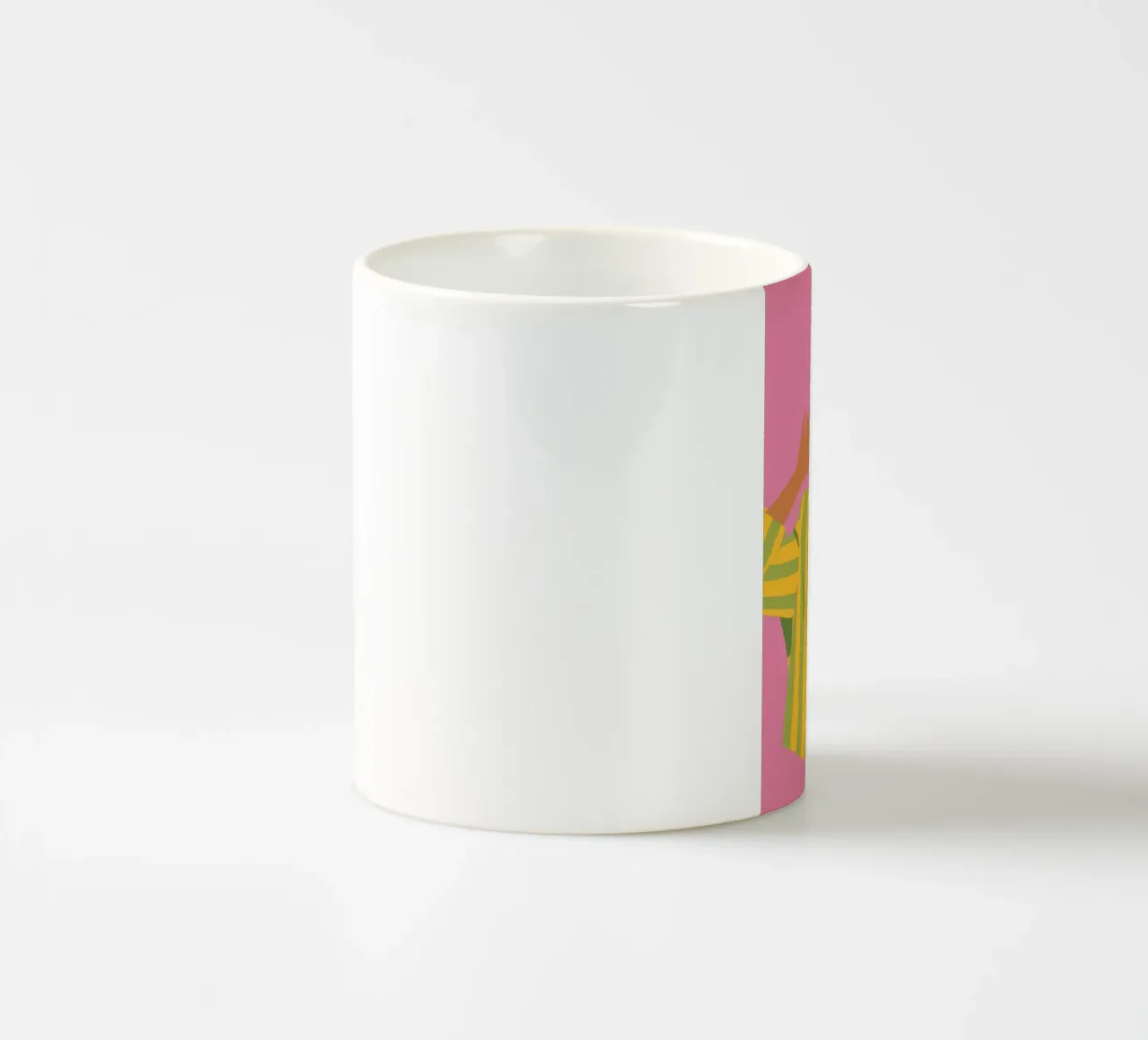 Serenità a righe zafferano tazza in ceramica da Prism Ritual
