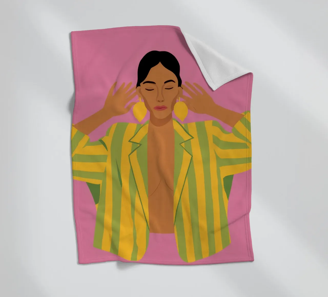 Serenità a righe zafferano coperta in pile da Prism Ritual