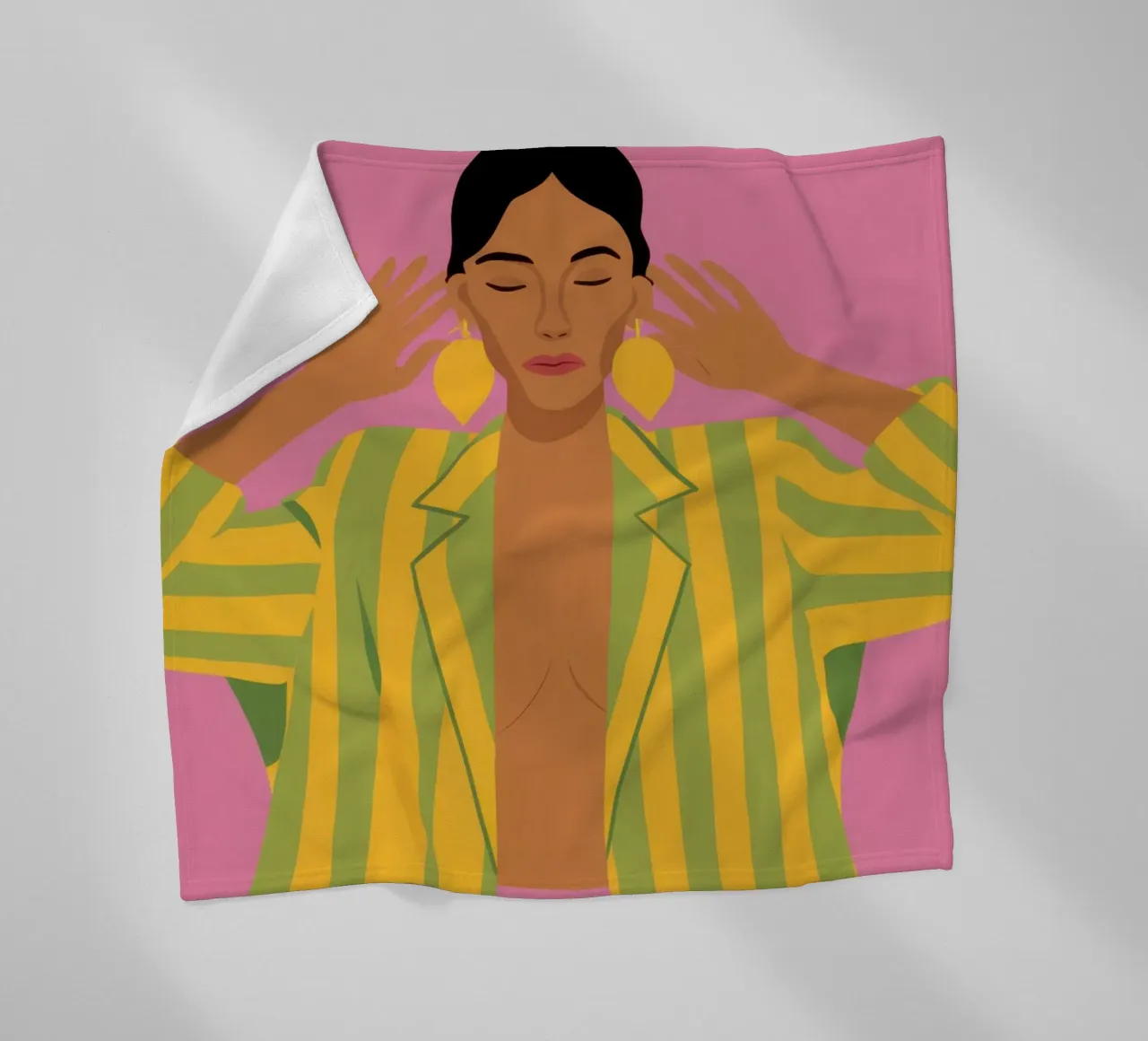 Serenità a righe zafferano coperta in pile da Prism Ritual